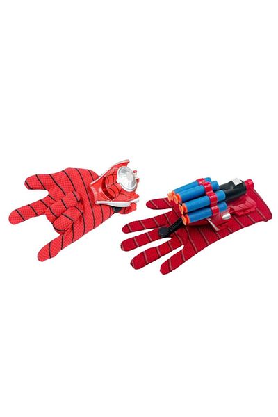 KidMania Set of two Spider sponge disc launcher gloves and suction cups for children, 5 years