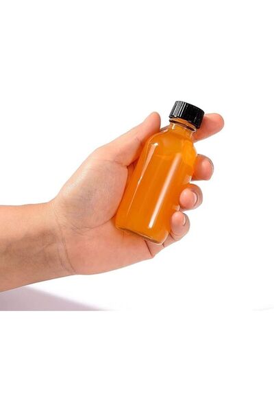 makrobay 10 Adet Çok Amaçlı 50ml Cam Şişe Küçük Plastik Kapak Oda Kokusu Şişesi Shot Şişesi 10x50ml