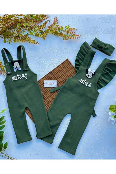 ÖZSEMODA YEŞİL KARDEŞ KOMBİN SLOPET MODEL