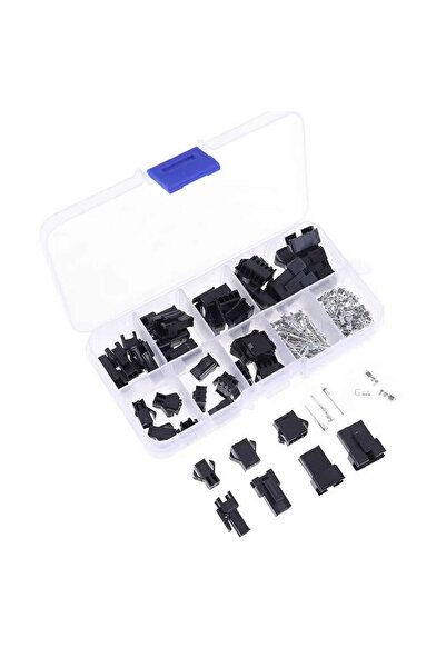 ROBİZ JST SM Konnektör Set 200 Parça Set Kutulu 2 3 4 5 Pin Erkek Dişi Terminal Konnektör Sıkmalı Pin