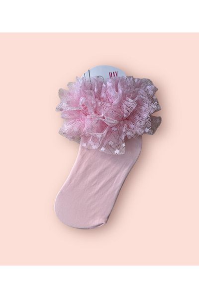 Daymod Children's Pink Ankle Frilly Tutu Socks with Accessories