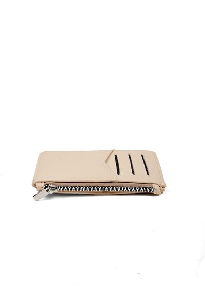 Mio Gusto Beige Color Zippered Card Holder Women's Wallet