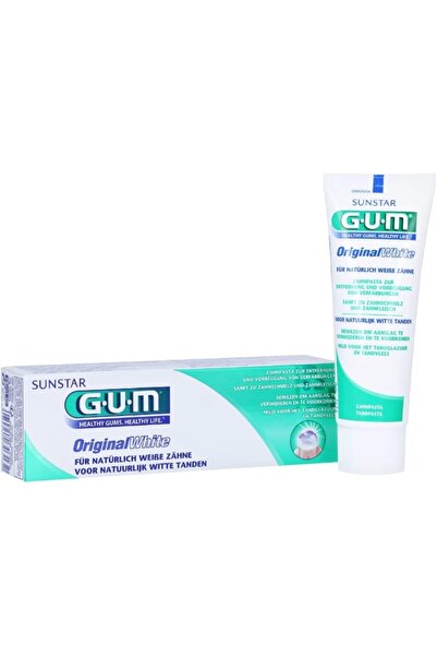 GUM معجون أسنان أبيض أصلي - تخفيف حساسية الأسنان - إزالة البلاك - مضاد للبكتيريا - يقضي على رائحة الفم الكريهة