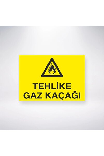 Reysa Tasarım ملصق خطر تسرب الغاز 20×28 سم