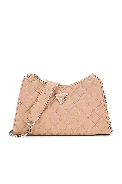 Guess Gıully Top Zip Shoulder Bag Women Beige Shoulder Bag Hwqg8748130-Beı