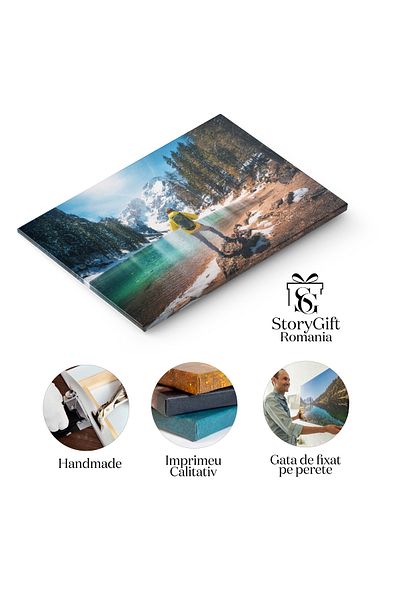 StoryGift Romania Tablou Canvas: In Lumina Apusului - Calatorind Prin Peisajul Muntos