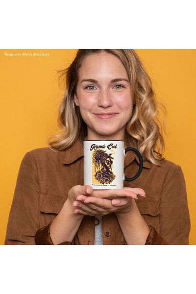 StoryGift Romania Mama Cool Mug. A Journey of Flavors and Fun, 330ml, Ceramic with Black Handle, with ,stg