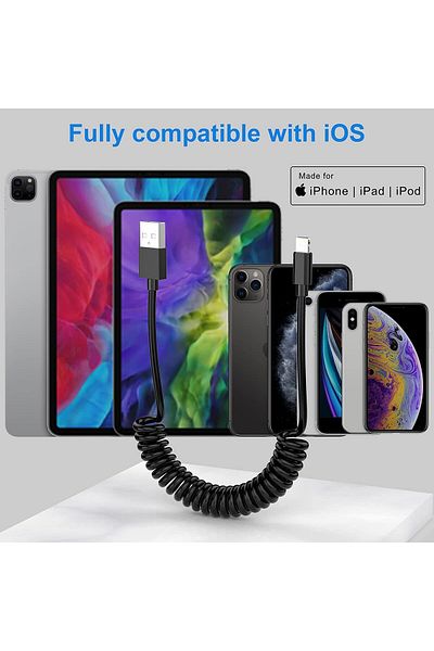 MTAKYI Set of 2 cables for iPhone MTAKYI, black, 120 cm