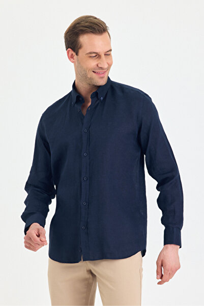 ENQUE Чоловіча 100% бавовняна сорочка, що не викликає свербіння, літня, простора