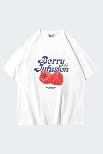 Carpe Watercolor Raspberry Oversize T-Shirt