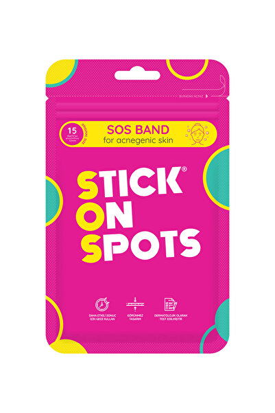 Stick On Spots S.o.s Band - 15 Adet Sivilce/akne Bandı - Pimple Patch- Hidrokolloid Bant X2