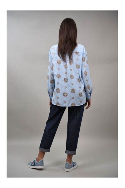 Y TWO WOMEN Camasa Cu Mandale Foglizzo Talie Unica Baby Blue
