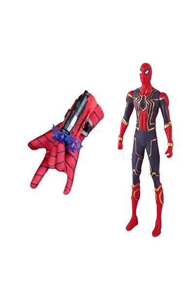 OEM Комплект ръкавица за изстрелване с вендузи и фигурка на паяк за деца, 5 г...