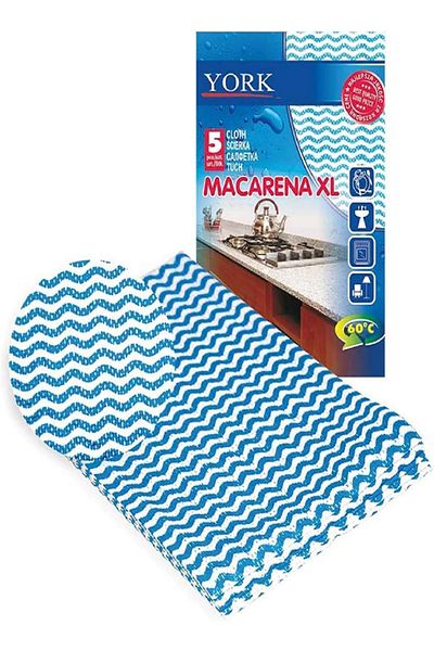YORK 5-Pack Household Kitchen Cleaning Cloths – Super Absorbent & Reusable