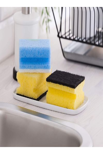 YORK Clean and Shine Grip Groove Sponge 58G – Non-Slip, Durable & Effective Cleaning