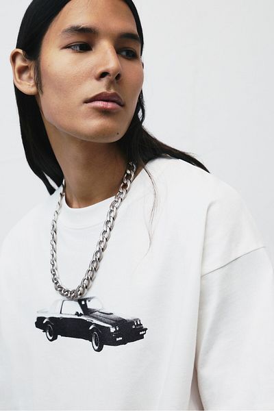 Pull & Bear T-shirt with car graphic