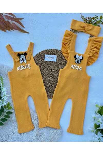 ÖZSEMODA SARI KARDEŞ KOMBİN SLOPET MODEL