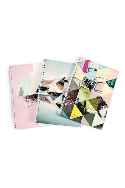 Arhi Design A4 Student Notebook, spiral, 100 sheets, Mathematics, 3 PCS/SET