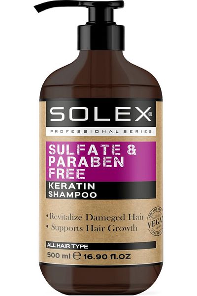 Solex Sulfate-Free Paraben-Free Keratin Shampoo 500 ml