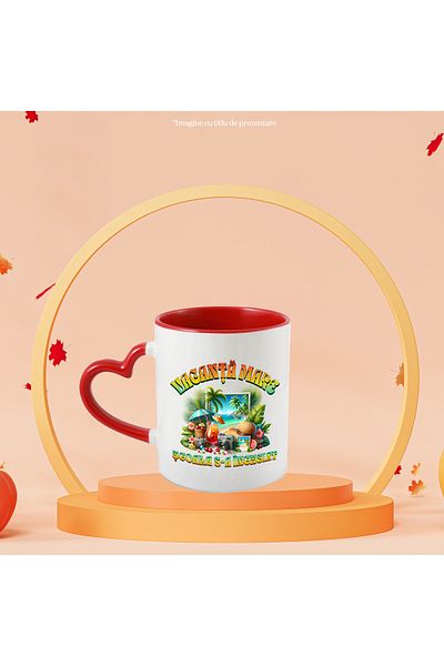 StoryGift Romania Mug school is over, summer has begun kids fun, 330ml, Ceramic with Handle, With, STG.