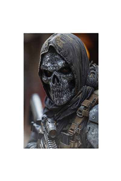 StoryGift Romania Tablou Canvas: Hoțul În Cagule Tip Schelet Acoperirea Feței Anonimii Cu Puști Înnarmați Pictura