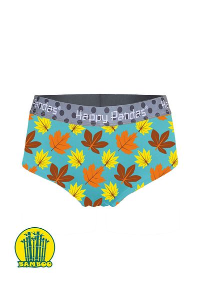 BRAINWEAR Women's Lycra Bamboo Digital Printed Hipster Boxer Briefs - Happy Pandas Creation