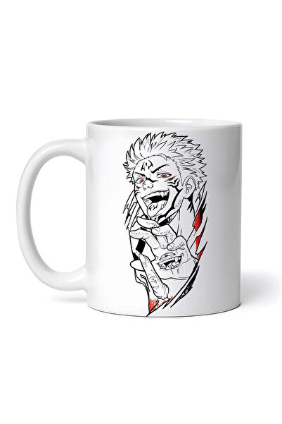 OEM Προσωποποιημένη λευκή κούπα, Itadori Sukuna Jujutsu Kaisen, INOVATIX®. 33...