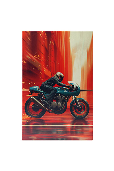 StoryGift Romania Tablou Canvas Yamaha Motociclistul Pe Bolitul Cu Două Roți ...