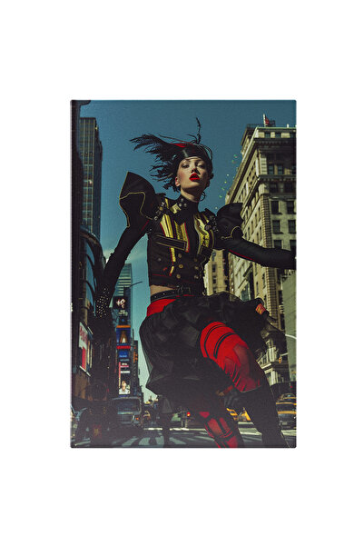 StoryGift Romania Tablou Canvas Femeie În Alergare Prin Inima Orașului În Pan...