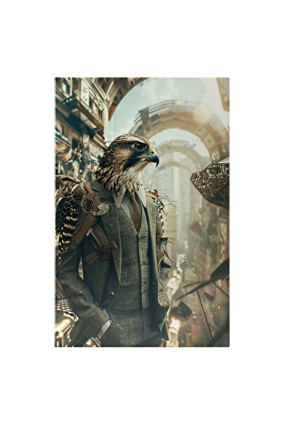 StoryGift Romania Tablou Canvas Șoim La Patru Ace, Costum Cu Cravată Sub Balc...