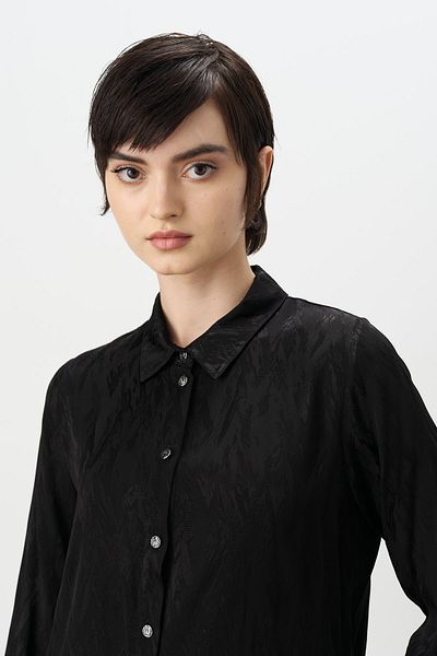 Nihan Jacquard Shirt Black