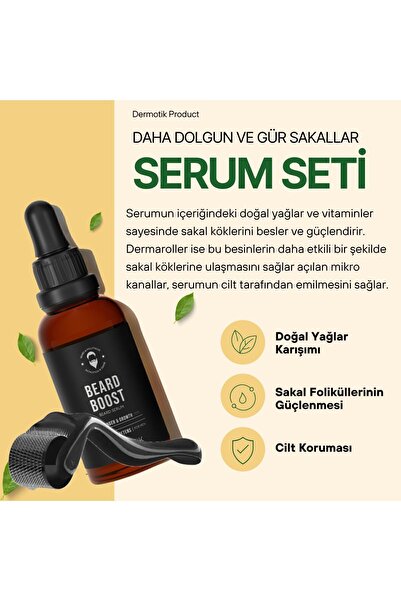 Dermotik Beard Shaping Serum Set Nourishing and Plumping Serum