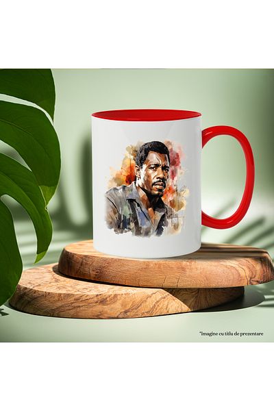 StoryGift Romania Mug With Idris Elba, Actor, Celebrity, Movie, Hollywood, Multicolor 330 ml, Wax, With ,STG