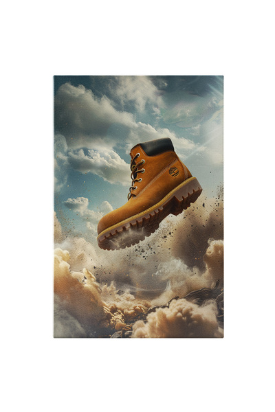 StoryGift Romania Tablou Canvas Bocanc Timberland Premium Inch Boot În Aer - ...