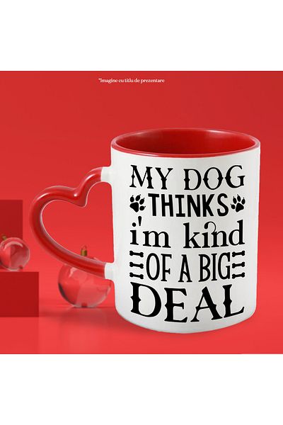 StoryGift Romania Mug for those who consider themselves important to their dogs with a message in English, With ,STG