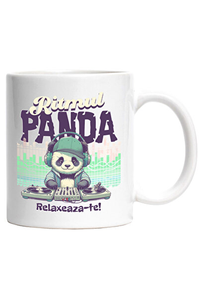 StoryGift Romania Cana Ritmul Panda. relaxare distrctie petrecere, 330ml, Cer...