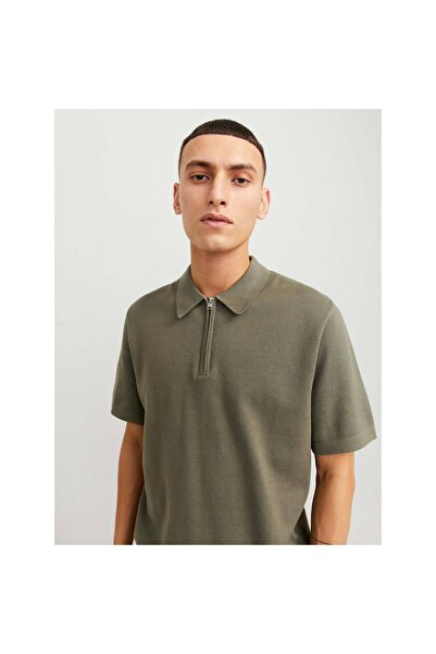 Jack & Jones Ανδρικό μπλουζάκι Milano Spring Khaki Polo (12271401-TEAL)