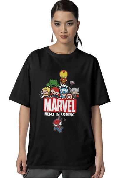Fuddy Moda تي شيرت مطبوع عليه شخصيات Marvel Comics، تي شيرت مطبوع عليه Marvel للرجال والنساء