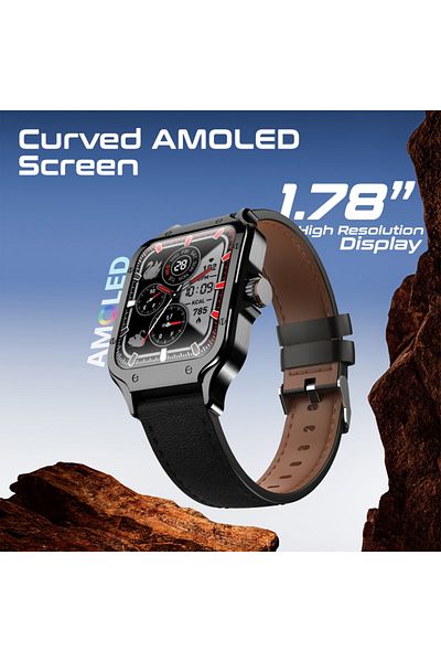 Promate Smartwatch XWatch-RM supports Bluetooth - Water Resistant - Black