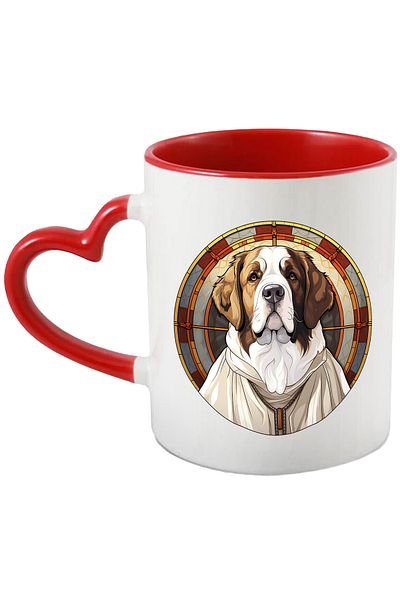 StoryGift Romania Mug with a dog in period clothing, illustration, circle, abstract, important role, f, With, STG