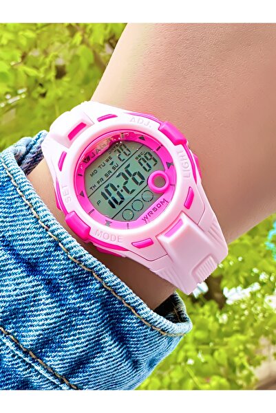 Ferrucci Jaga Girl's Wristwatch with Timer Pink Silicone Cord