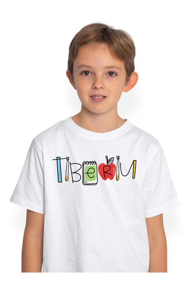 StoryGift Romania Tricou Copii Cu Numele Tiberiu, si Mesaj Amuzant, Curios, S...