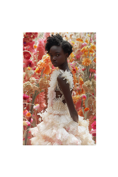 StoryGift Romania Tablou Canvas Fata Cu Rochie Din Perle Eleganță Efervescent...