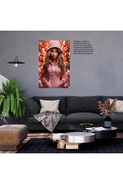 StoryGift Romania Canvas Painting 60 x 40CM The Room of Innocence Teddy Bear and the Beauty Doll, STG