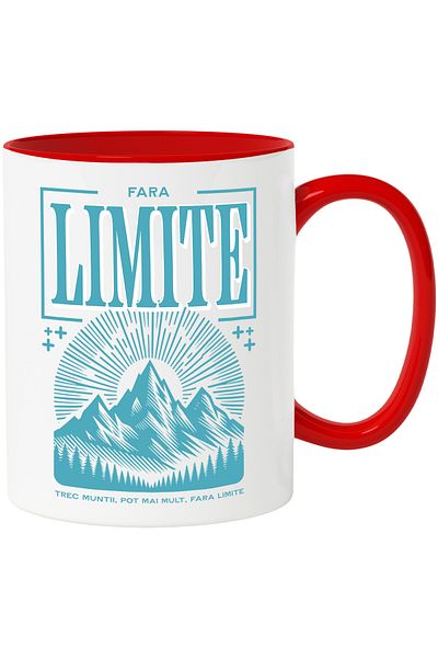 StoryGift Romania Mug without limits I pass the mountains, motivated, nature, camping, 330ml, Ceramic with Handle, With, STG