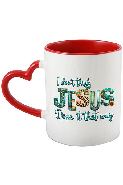 StoryGift Romania Mug with the message "I don't think Jesus did it that way", religion, illustration, cre, With ,STG