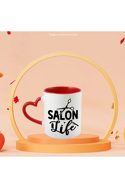StoryGift Romania Scissors mug for those who work in a salon with text in English with M, Cu, STG