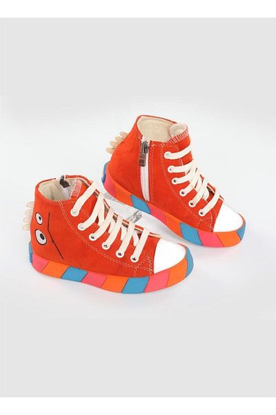Casabony Monster Orange Suede Boys' Sneakers