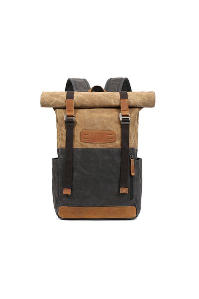 JOLAR. Canvas backpack, for travel, hiking, laptop compartment, waterproof, unisex, JOLAR.