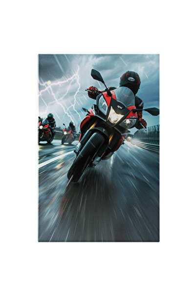 StoryGift Romania Tablou Canvas Intrecere Intre Motociclisti, Mai Multi Barba...